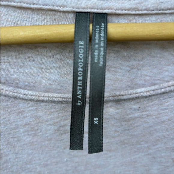 Anthropologie Oatmeal/Cream Heather Short Sleeve T-shirt size XS - Picture 6 of 9